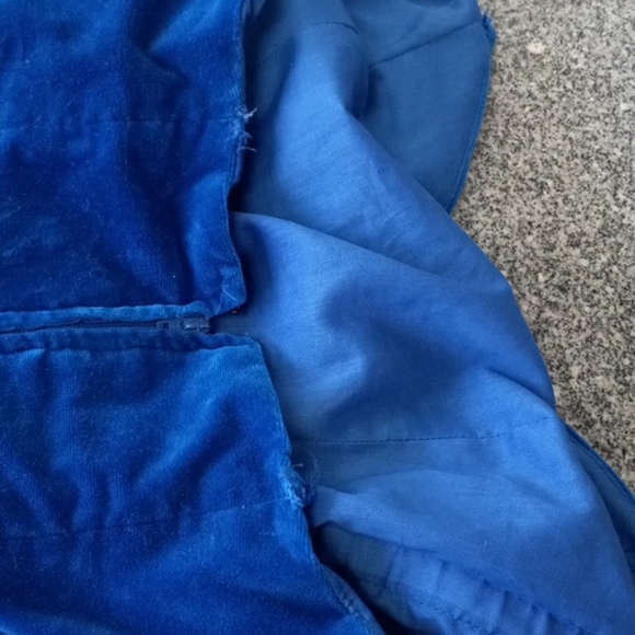 Blue velour strappless - Picture 3 of 8